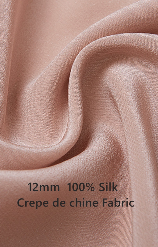 12mm 100% Silk Crepe de chine Fabric Custom high-quality luxurious fabric, eco-friendly and washable textile, suitable for home use