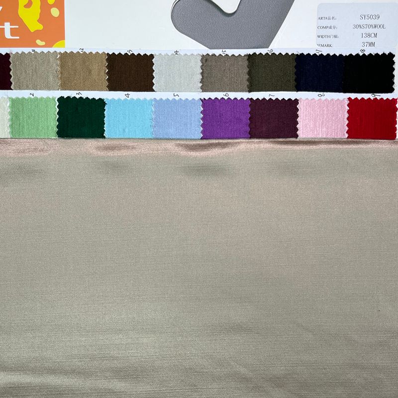            sy5039,30%silk70%wool,138cm,37mm,silk and wool satin,piece-dyed