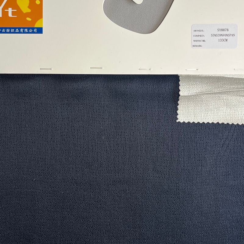 sy8878,55%silk39%viscose6%spandex,133cm,elastic hammered satin,piece-dyed