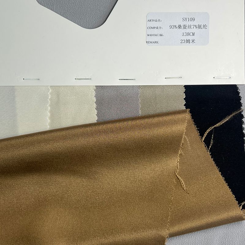 sy109,93%silk7%span,138cm,23mm,elastic heavy crepe de chine