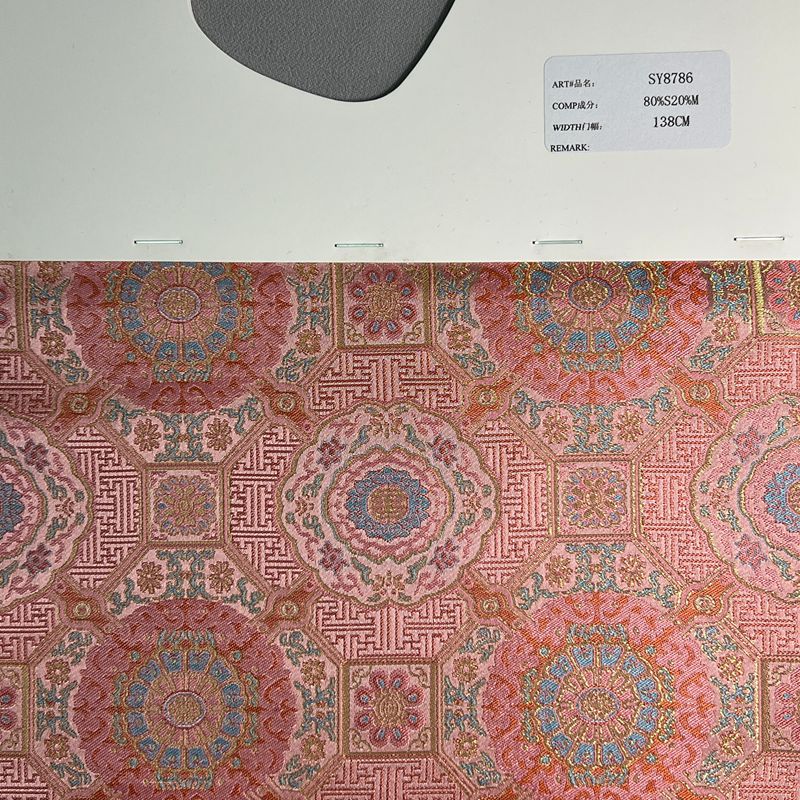 sy8786,80%s20%metallic,138cm,yarn-dyed,jacquard fabric