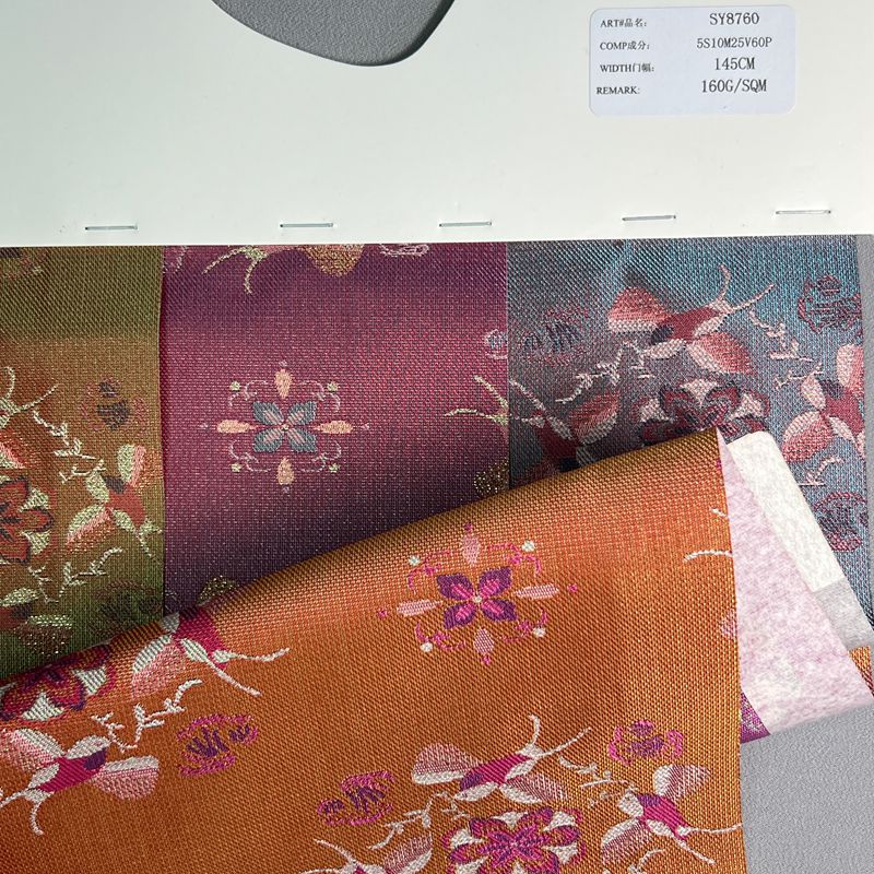sy8760,5%silk25%rayon60%polyester10%metallic,145cm,160gsm,yarn-dyed