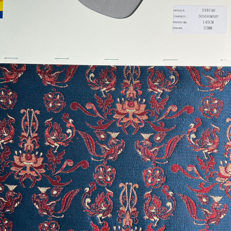 sy8746,30%silk6%rayon58%polyester6%metallic,145cm,33mm,yarn-dyed,jacquard fabric