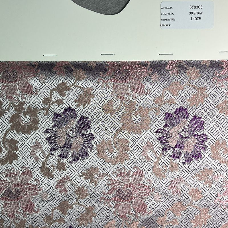 sy8305,30%silk70%viscose,140cm,yarn-dyed,jacquard fabric