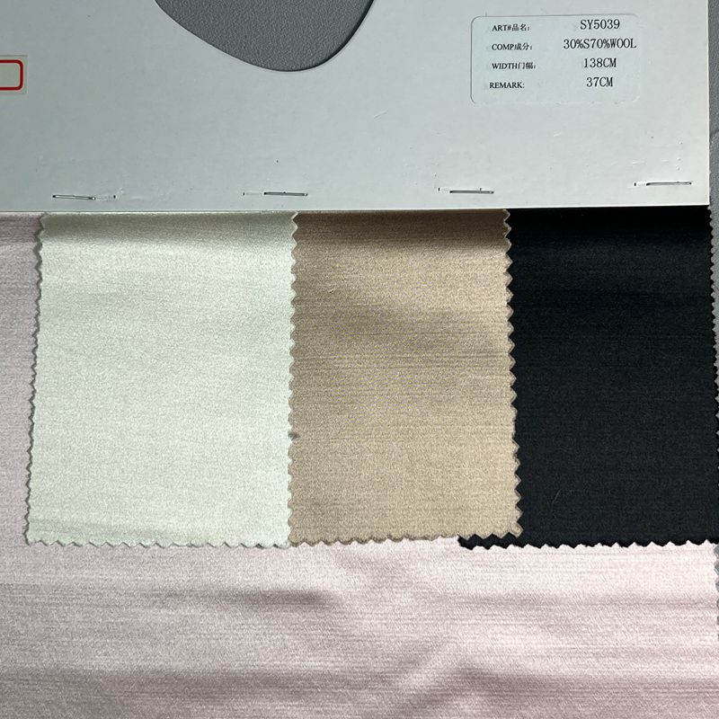      sy5039,30%silk70%wool,138cm,37mm,s/w satin,piece-dyed