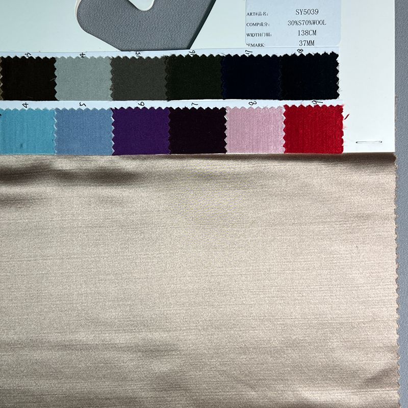            sy5039,30%silk70%wool,138cm,37mm,silk and wool satin,piece-dyed