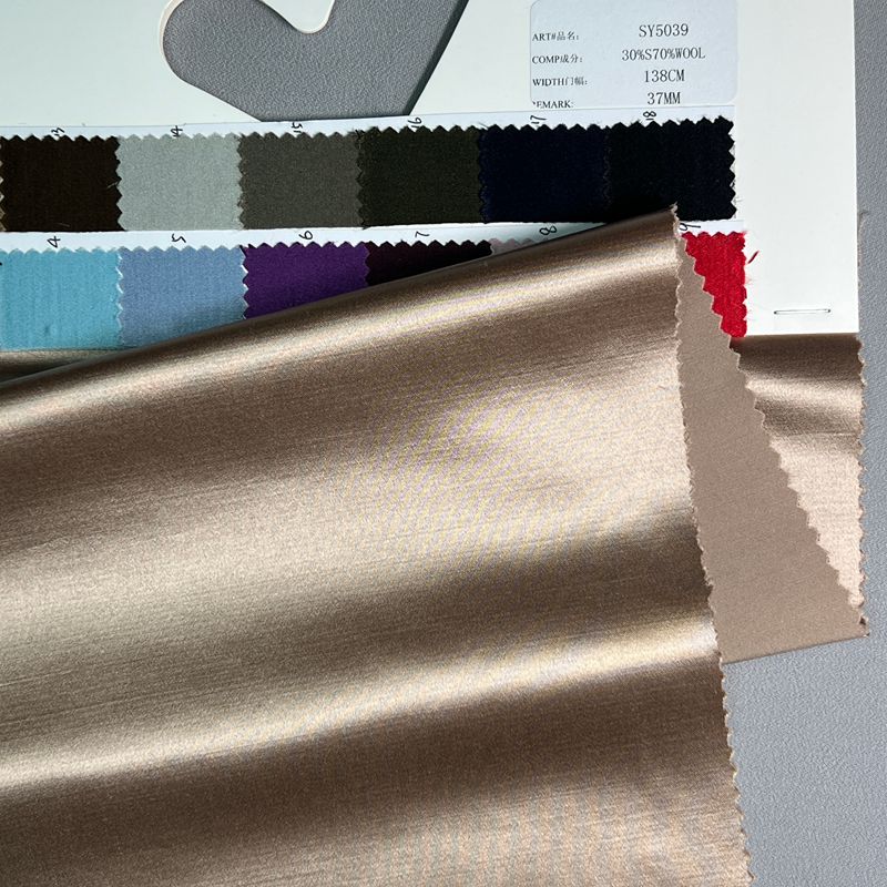            sy5039,30%silk70%wool,138cm,37mm,silk and wool satin,piece-dyed