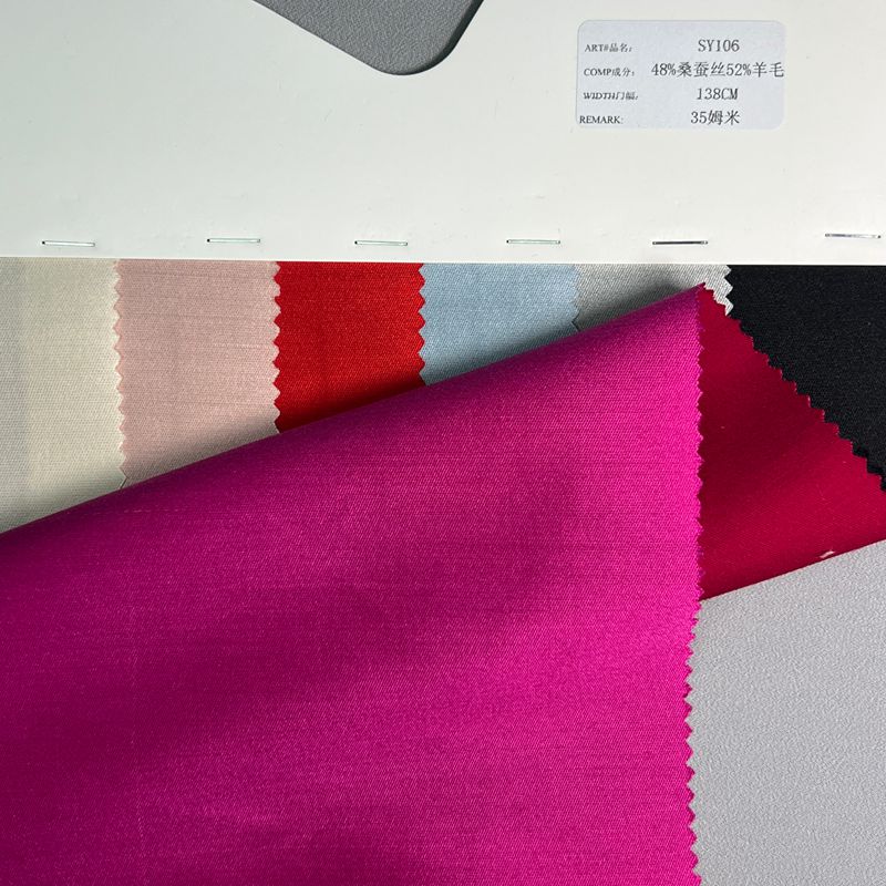   sy106,48%silk52%wool,138cm,35mm,twill,piece-dyed