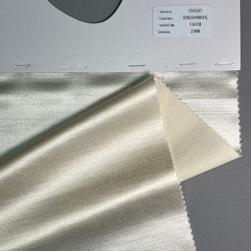 sy6387,40%silk60%wool,140cm,24mm,charmeuse,piece-dyed