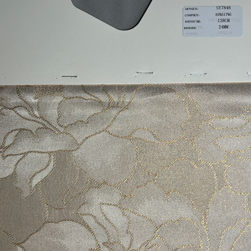 sy7848,83%silk17%metallic,138cm,24mm,jacquard,piece-dyed