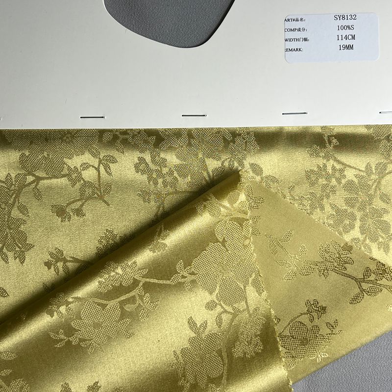 sy8132,100%silk,114cm,19mm,jacquard charmeuse,piece-dyed