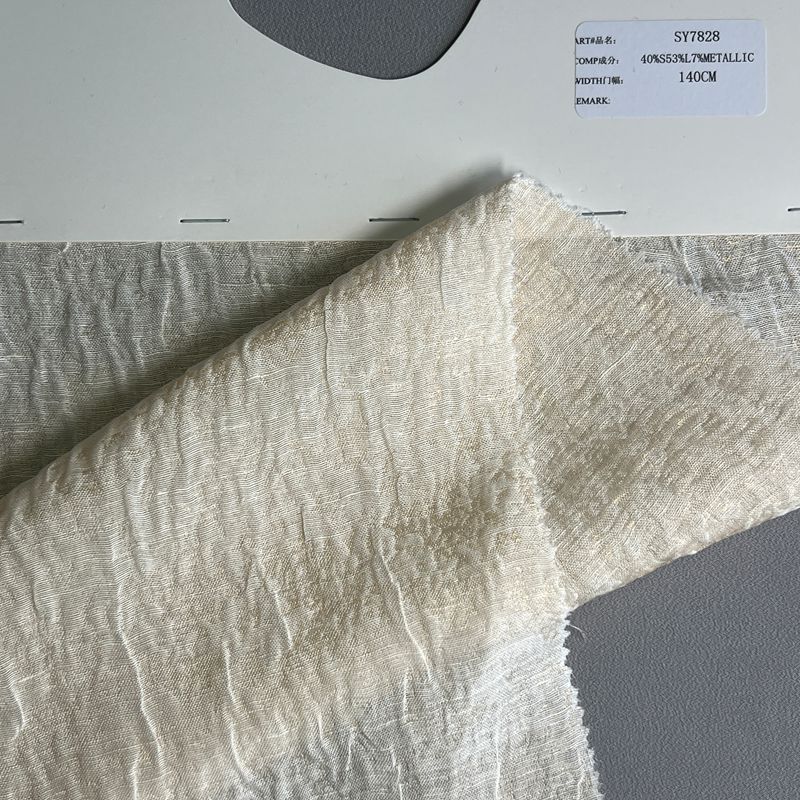 sy7828,40%silk53%linen7%metallic,140cm,piece-dyed
