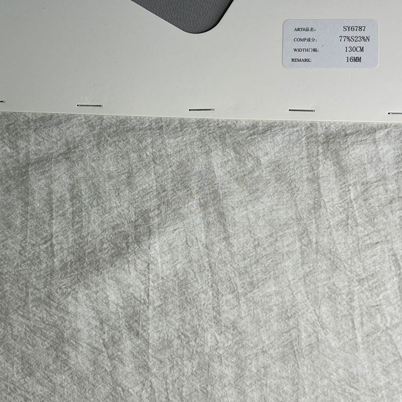 sy6787,77%silk23%nylon,130cm,16mm,washed and crinkled,piece-dyed