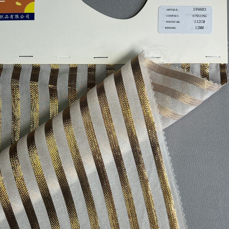 sy6683,67%silk33%metallic,112cm,12mm,piece-dyed