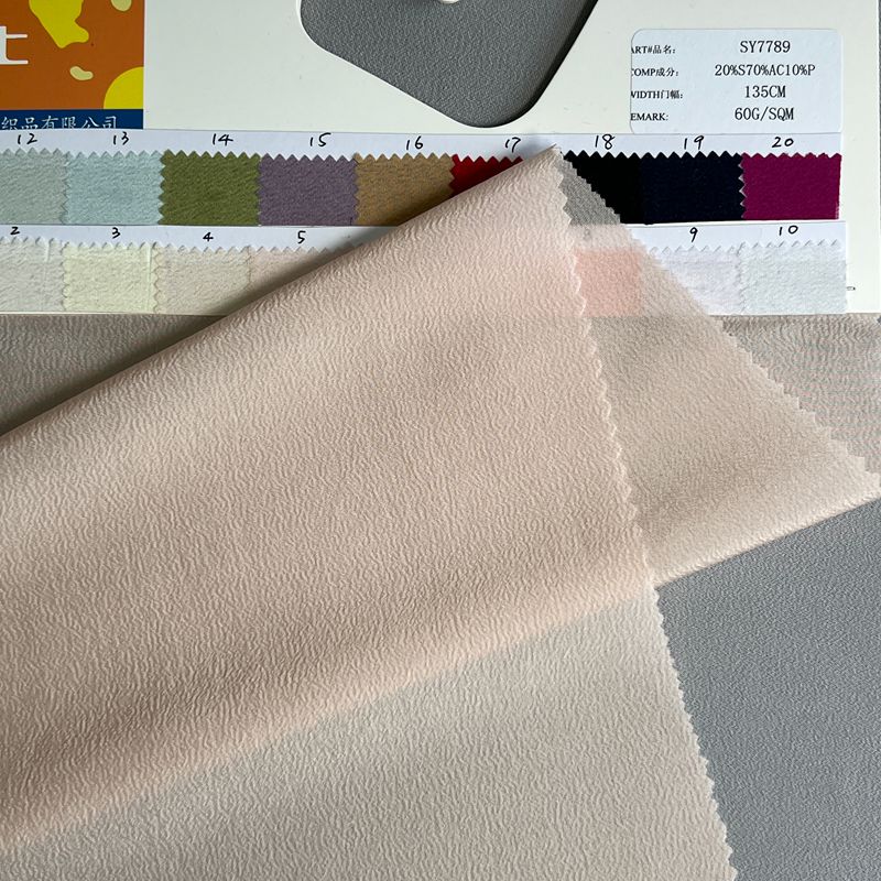 sy7789,20%silk70%acetate10%polyester,135cm60gsm,cdc,piece-dyed