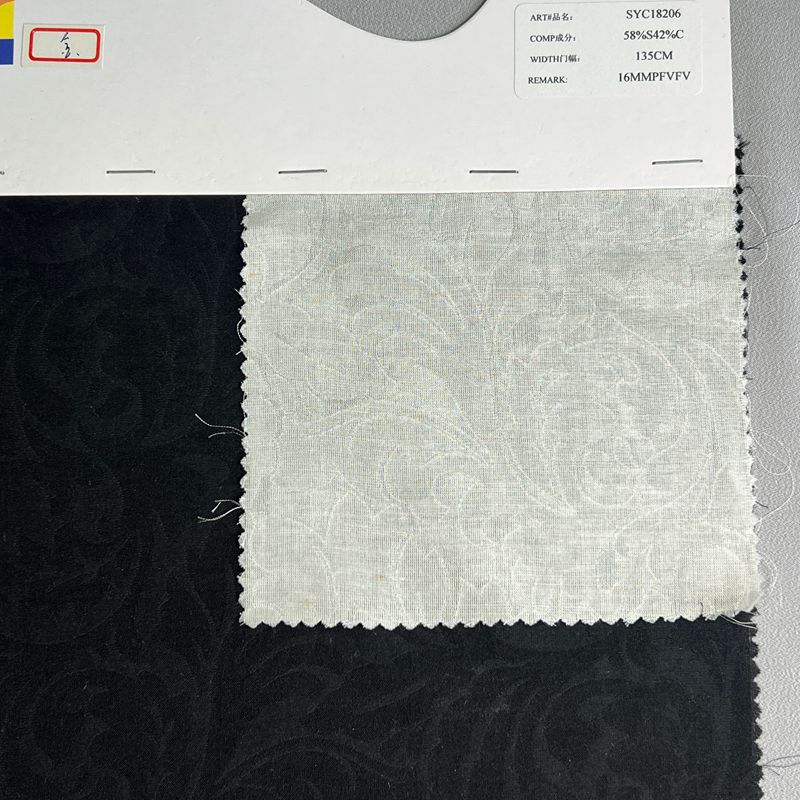 syc18206,58%silk42%cotten,135cm,16mm,jacquard,piece-dyed