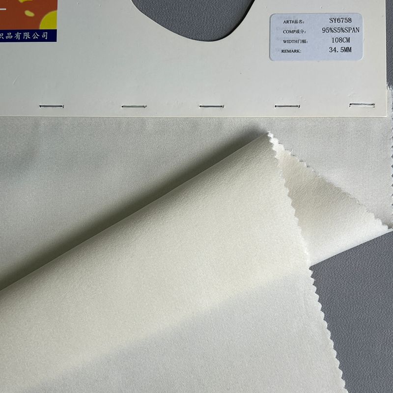 sy6758,95%silk5%spandex,108cm,34.5mm,elastic heavy georgette,piece-dyed