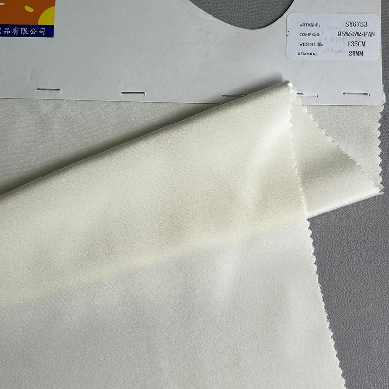 sy6753,95%silk5%spandex,135cm,28mm,elastic heavy cdc,piece-dyed