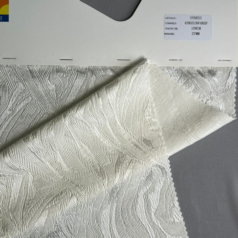 sy6833,45%silk51%viscose4%spandex,108cm,27mm,jacquard,piece-dyed