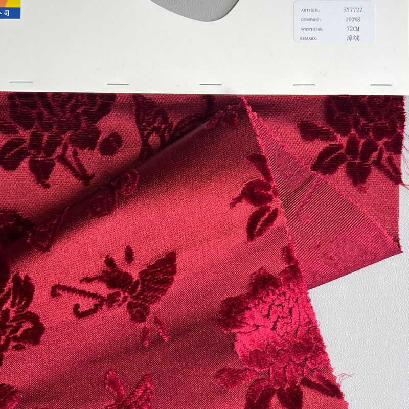 sy7727,100%silk,72cm,zhangrong velvet,yarn-dyed