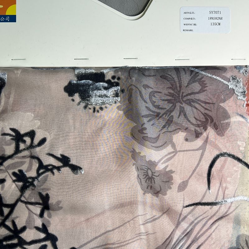 sy7071,18%silk82%rayon,135cm,burnt-out velvet,piece-dyed