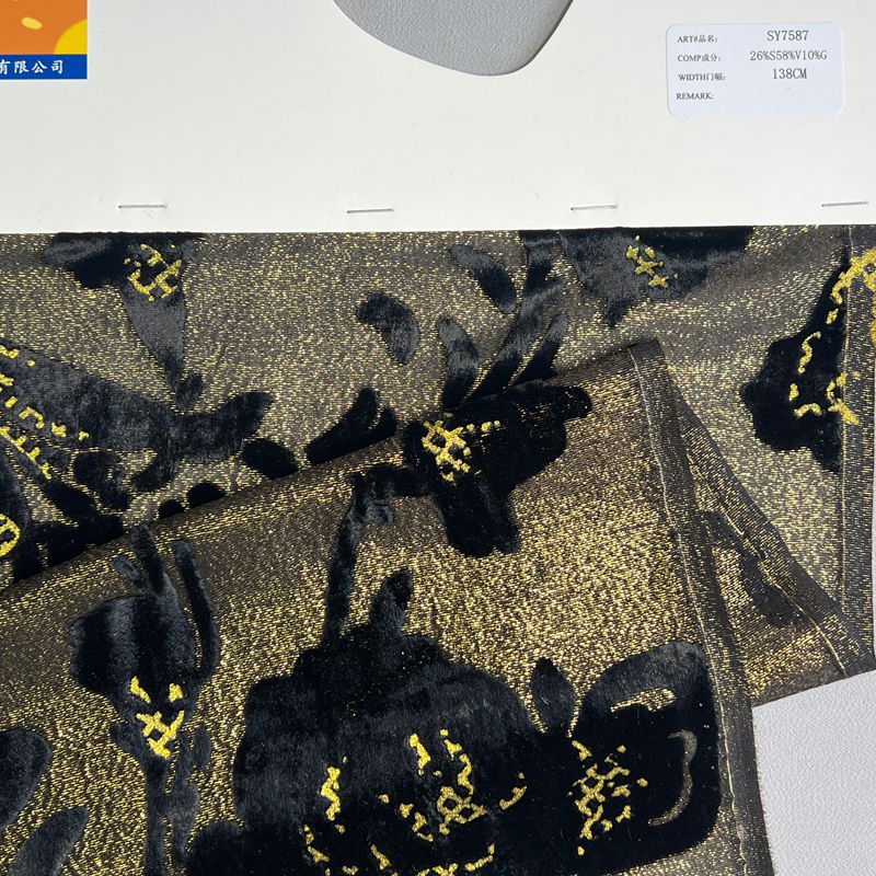 sy7587,26%silk58%rayon16%metallic,138cm,burn-out velvet,piece-dyed