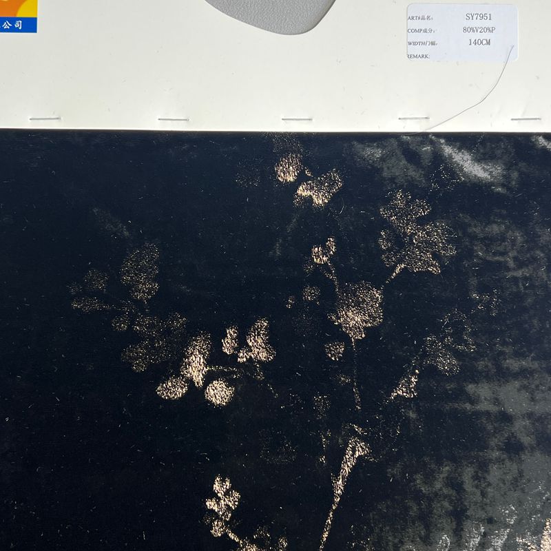 sy7951,20%polyester80%rayon,140cm,gold-printed velvet