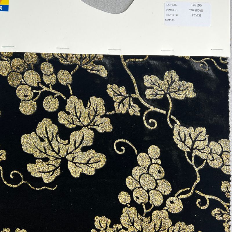 sy8195,20%wilk80%rayon,135cm,gold-printed velvet
