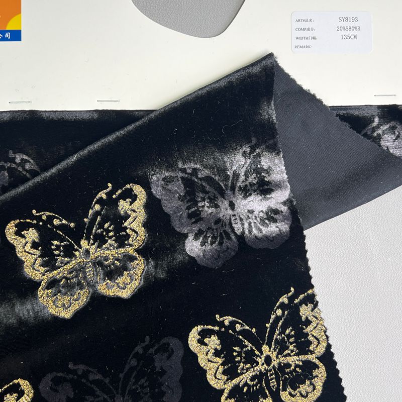 sy8193,20%silk80%rayon,135cm,pringting velvet
