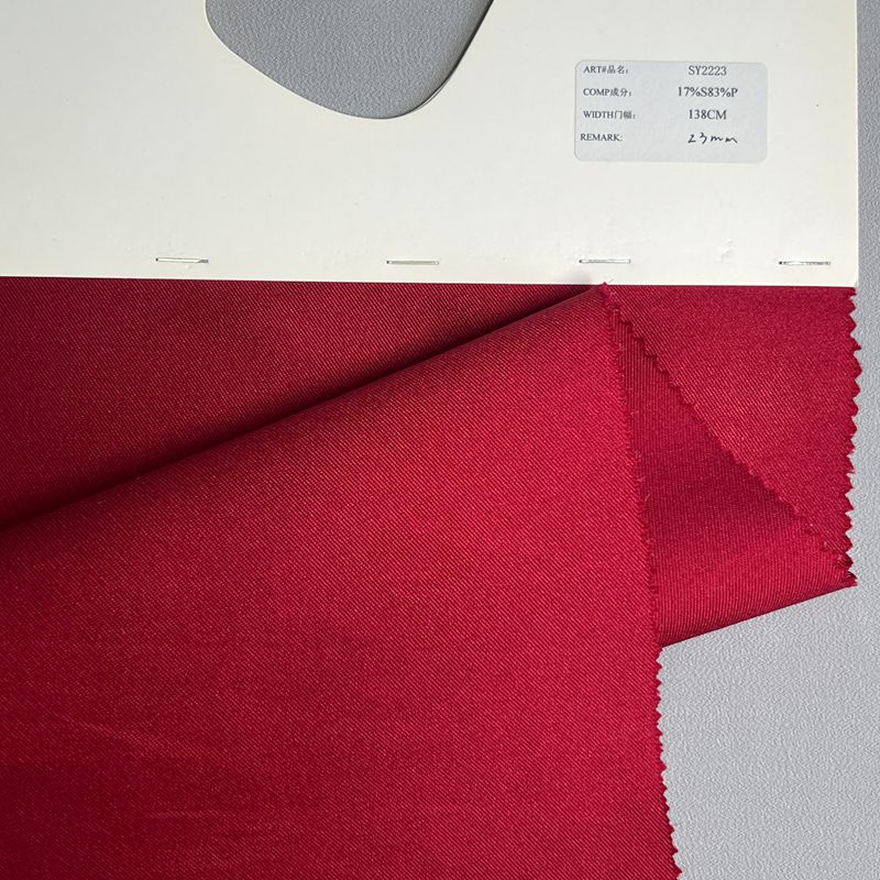 sy2223,17%silk83%polyester,138cm,23mm,twill,yarn-dyed