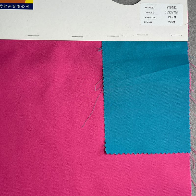 sy6553,13%silk87%polyester,138cm,22mm,twill,yarn-dyed