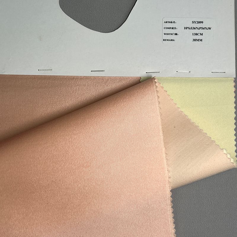 sy2099,10%silk36%polyester54%wool,138cm,38mm,twill,yarn-dyed