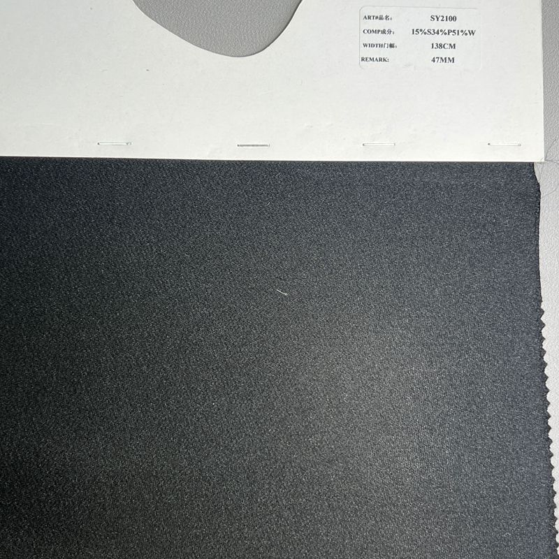 sy2100,15%silk34%polyester51%wool,138cm,47mm,twill,yarn-dyed