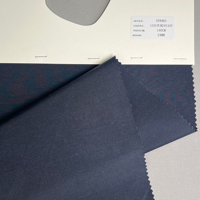 sy8461,15%silk5%cashmere35%cotten45%polyester,140cm24mm,plain-weave,yarn-dyed