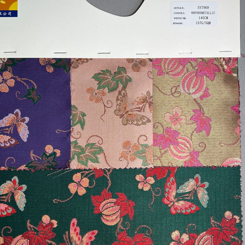 sy7969,88%polyester6%rayon6%metallic,145cm,157gsm,jacquard,yarn-dyed