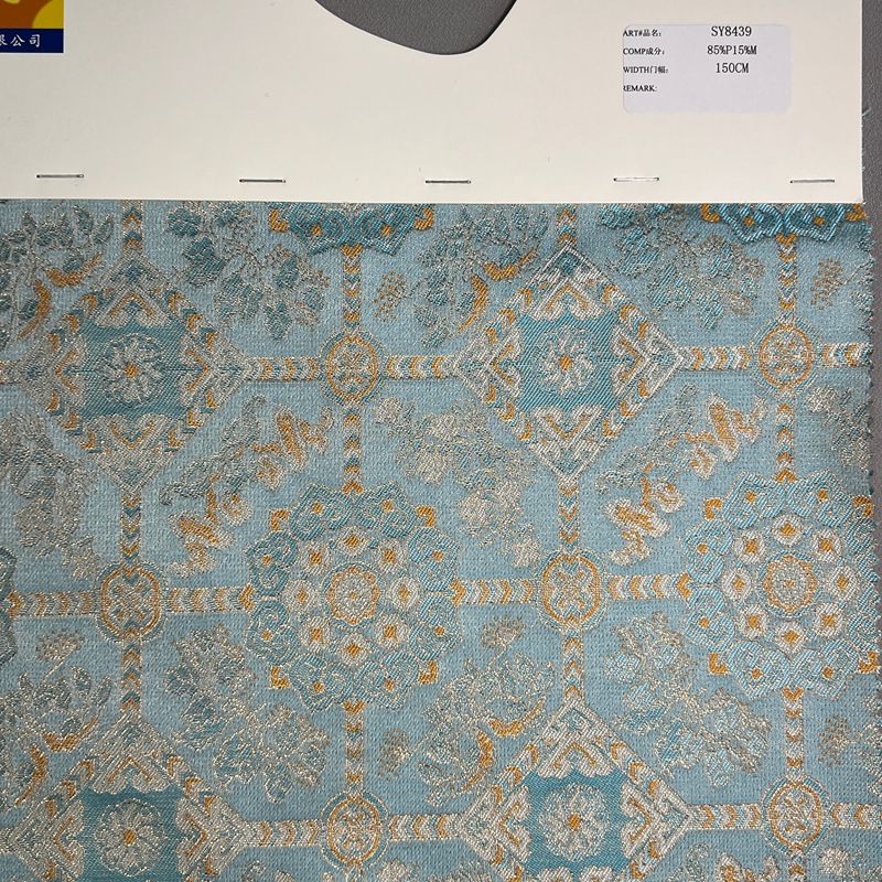 sy8439,85%polyester15%metallic,145cm,jacquard,yarn-dyed