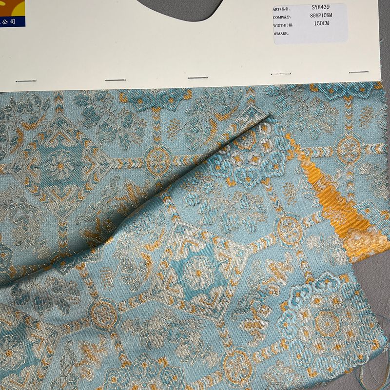 sy8439,85%polyester15%metallic,145cm,jacquard,yarn-dyed