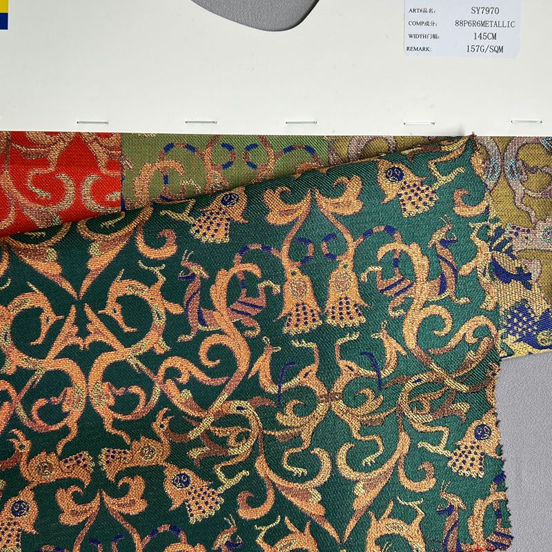 sy7970,88%polyester6%rayon6%metallic,145cm,157gsm,jacquard,yarn-dyed