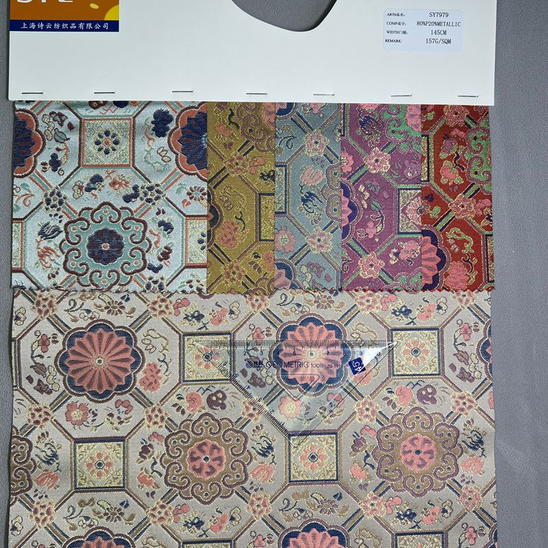 sy7979,80%polyester20%metallic,145cm,157gsm,jacquard,yarn-dyed