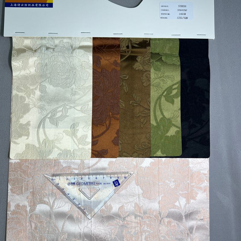 sy8836,65%polyester35%rayon,145cm,125gsm,jacquard,yarn-dyed
