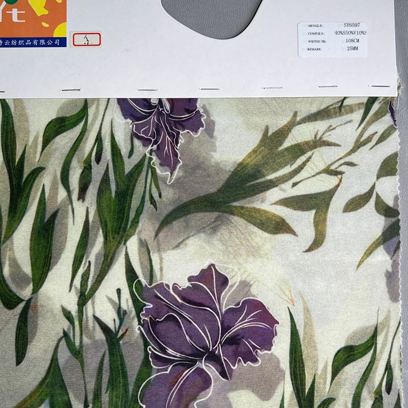 y6597,40%silk50%viscose10%spandex,108cm,25mm,printing cdc