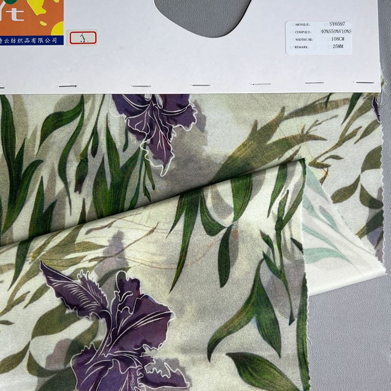 y6597,40%silk50%viscose10%spandex,108cm,25mm,printing cdc
