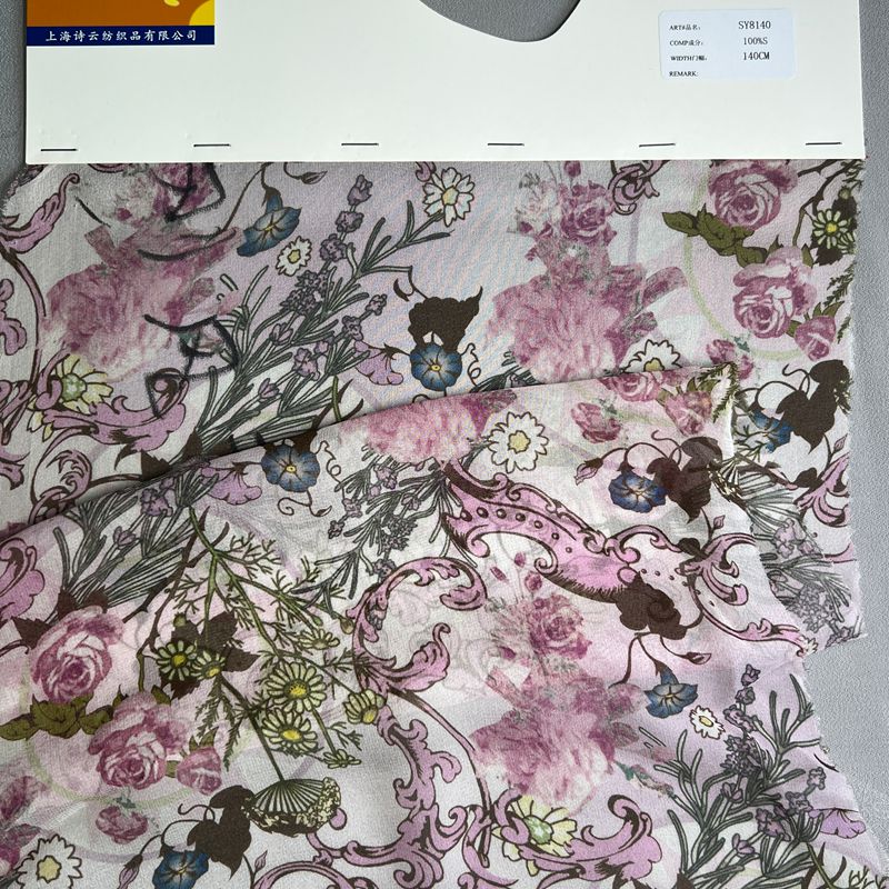 sy8140,100%silk,135cm,8mm,printing georgette