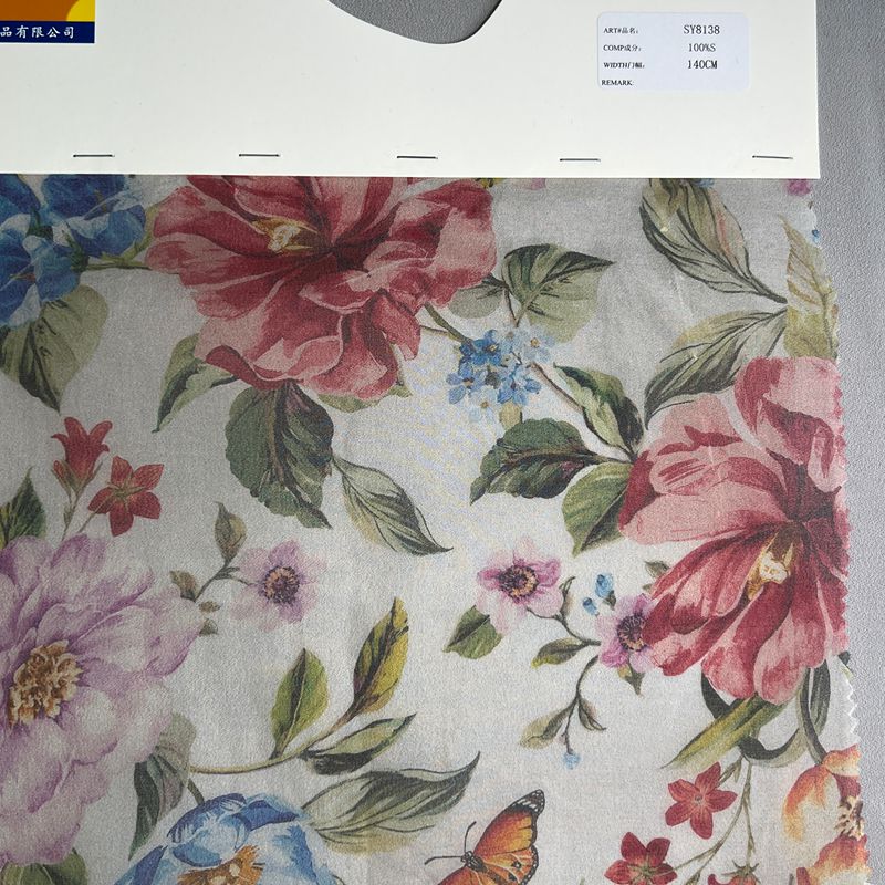 sy8138,100%silk,135cm,8mm,printing organza