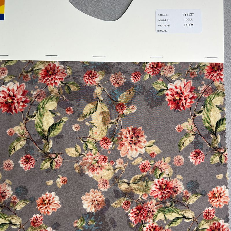 sy8137,100%silk,135cm,12mm,printing crepe de chine