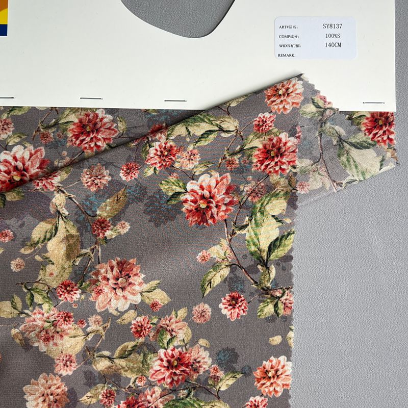 sy8137,100%silk,135cm,12mm,printing crepe de chine