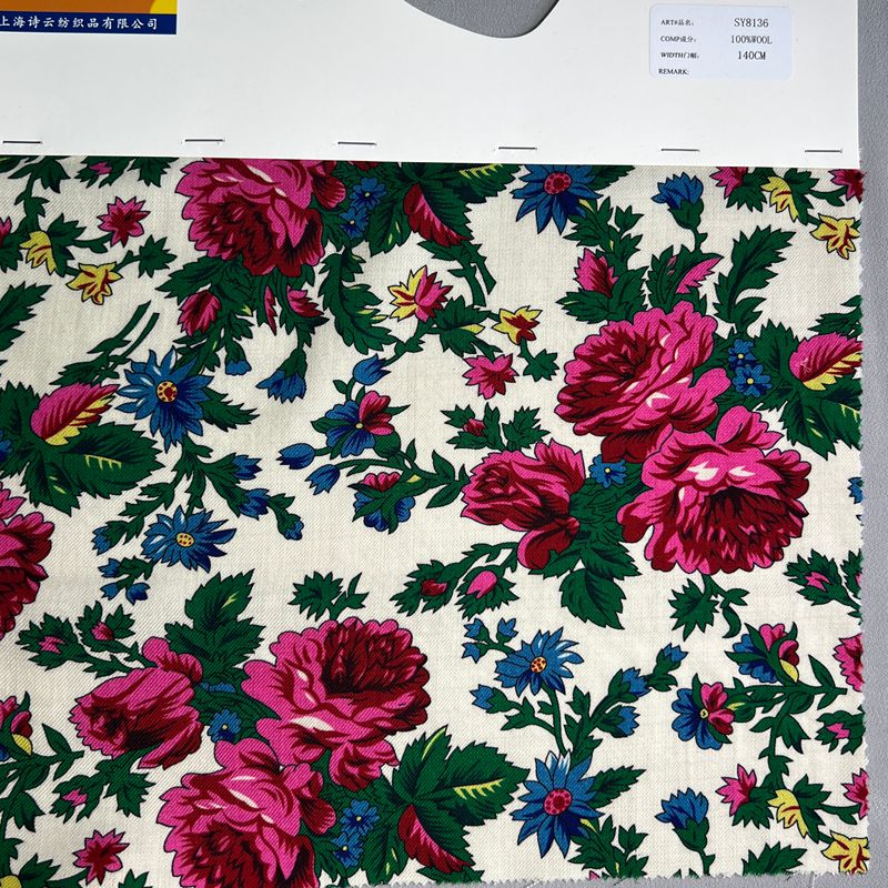 sy8136,100%wool,135cm,printing wool twill