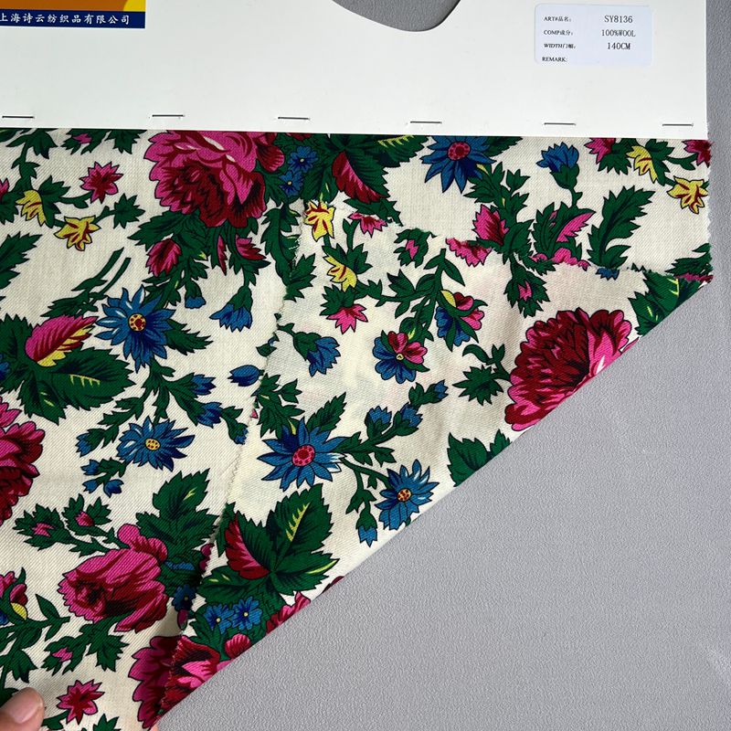 sy8136,100%wool,135cm,printing wool twill