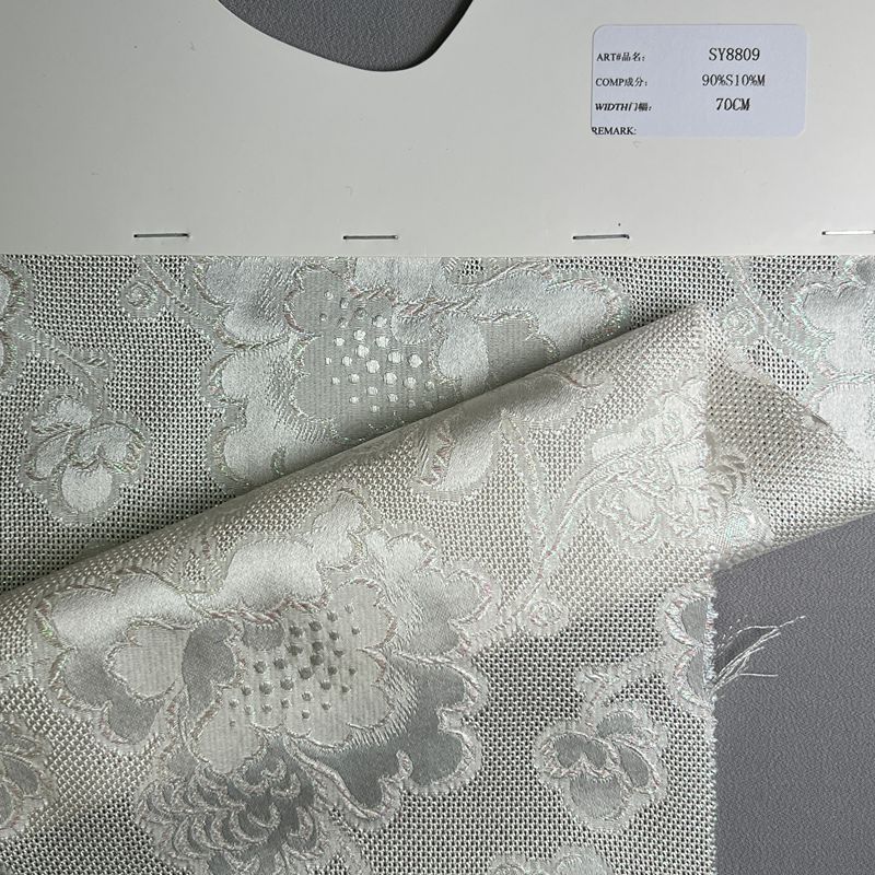 sy8809,90%silk10%metallic,70cm,silk LUO,yarn-dyed