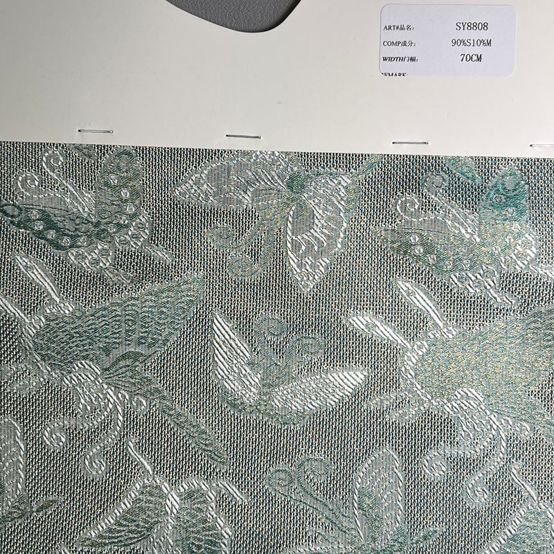 sy8808,90%silk10%metallic,70cm,silk LUO,yarn-dyed